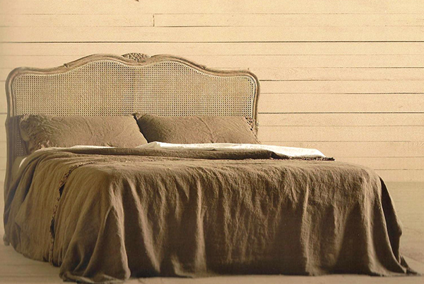 Testiera letto in legno paglia di Vienna