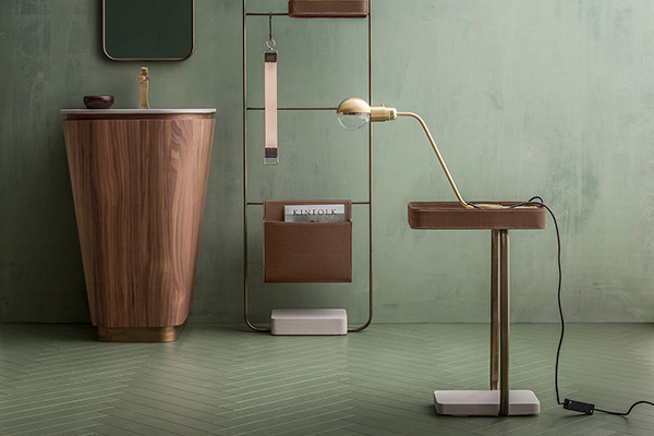 Bagno Art Decò in legno e bronzo